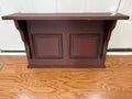 Primitive Barn Red Wood Wall Shelf with Raised Panel Detailing