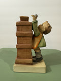 Vintage Goebel Hummel "Little Thrifty" Coin Bank HUM 118 — Hand-Painted German Porcelain Figurine with Original Lock and Key Plate