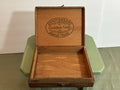Antique Pennsylvania "Anniversary Golden Veil" Hand-Made Cigar Box — Dovetailed Oak with Brass Latch